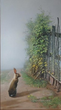 ウサギ バニー ウサギ Painting - 故郷のウサギ